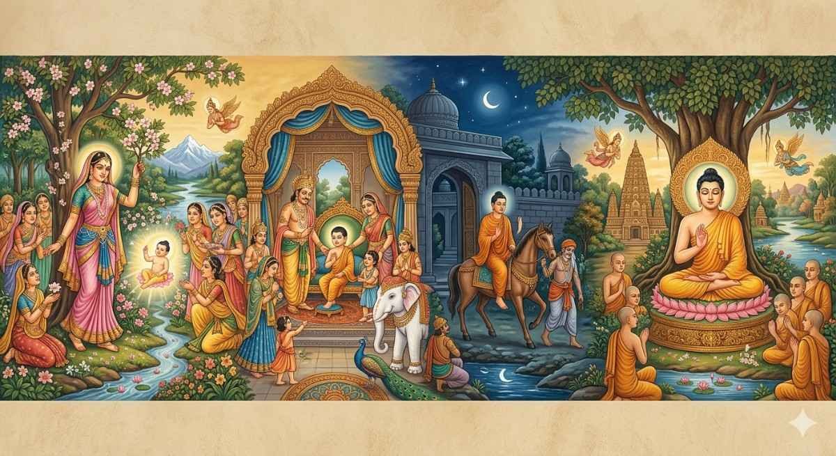 महात्मा बुद्ध की ज्ञान प्राप्ति बोधि वृक्ष के नीचे